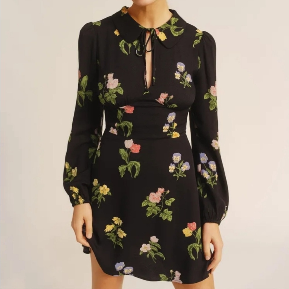 Reformation Will Mini Dress in Night Bloom - Picture 2 of 11